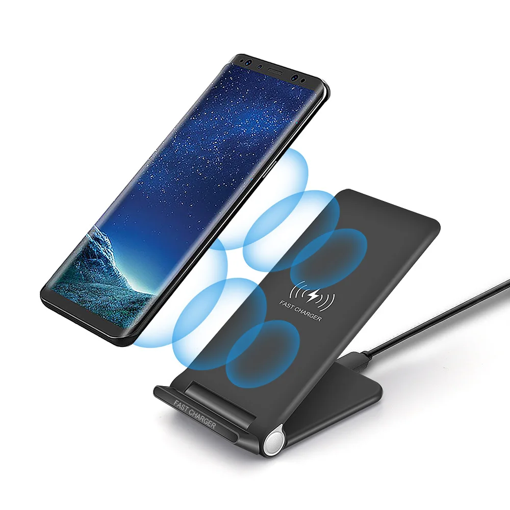 Беспроводное зарядное устройство 15 Вт Qi для iPhone 11 8 X XR XS Max Samsung Galaxy S8 S9 S10 Plus S10e Note 9