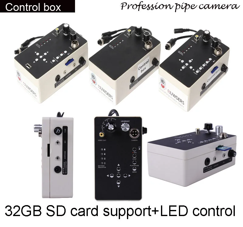  Cámara de alcantarillado boroscopio de 512 Hz, sonda  transmisora para ubicación de tuberías, cámara endoscopio de 9 pulgadas,  pantalla LCD DVR, cámara de inspección de boroscopio para inspección de  pared de