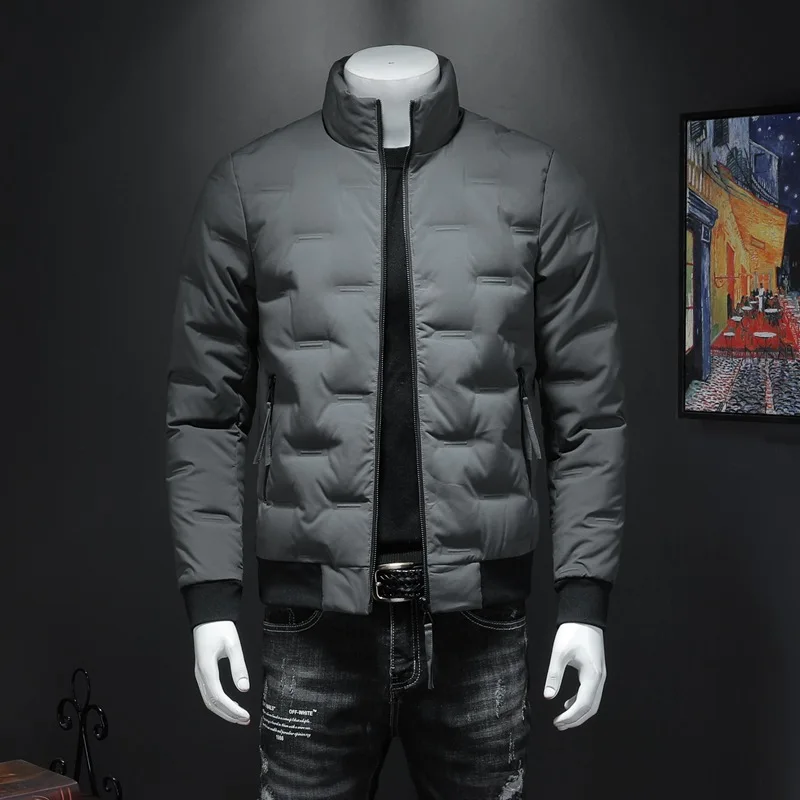 Fanwo Fw2185 Winter New Style Trend Men Solid Color Large Size Stand Collar Warm down Jacket Coat