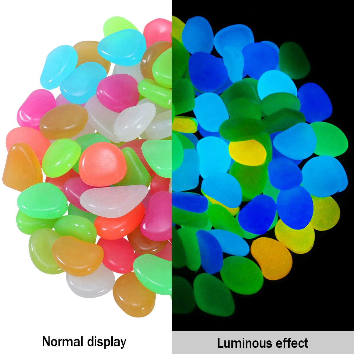 100 шт светится в темноте светящийся камешек камни декор светящиеся камни для сада аквариум дорожки Патио газон двор