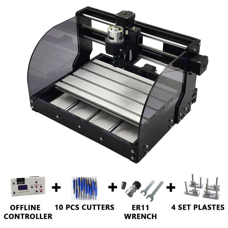 CNC 3018 PRO BM лазерный гравировальный станок для дерева с ЧПУ GRBL ER11 DIY гравировальный станок для дерева PCB PVC Mini CNC3018 гравер - Цвет: Offline Control