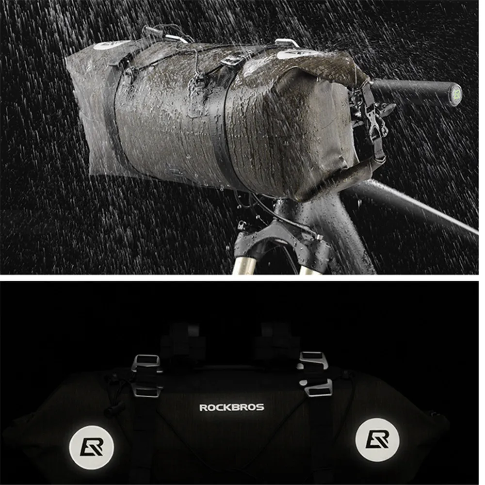 ROCKBROS 14-15L/5-6L велосипедная Передняя сумка Водонепроницаемая передняя трубка велосипедная сумка на руль MTB велосипедная передняя рама сумка Аксессуары для велосипеда