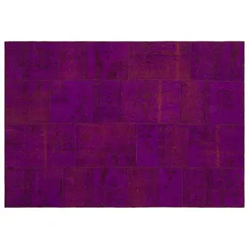 

Handmade Fuchsia Vintage Overdyed Patchwork Area Rug 160x233 Cm-5'3''X7'8''