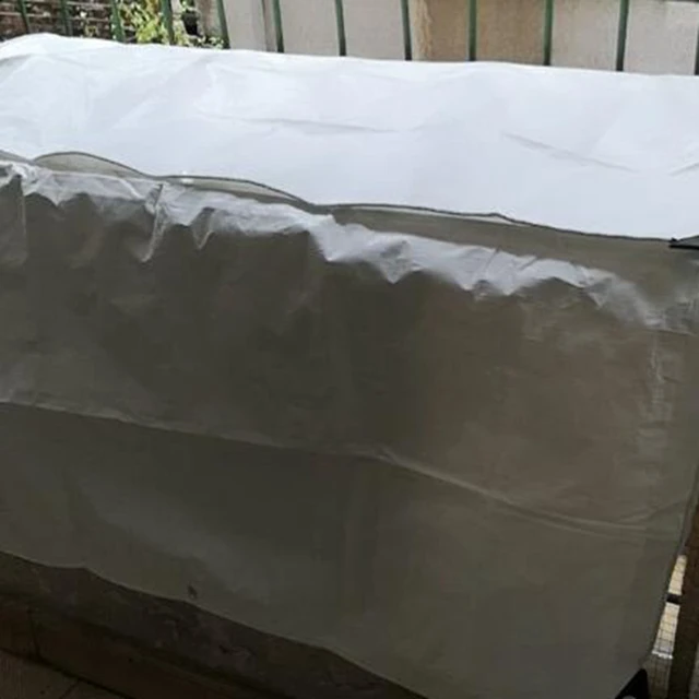 1 Db Fehér Fényvédő Kendő Megvastagodott Esőálló Otthoni Kerti Eső Vitorla Kültéri Védelmi Sátor Testreszabott Méret