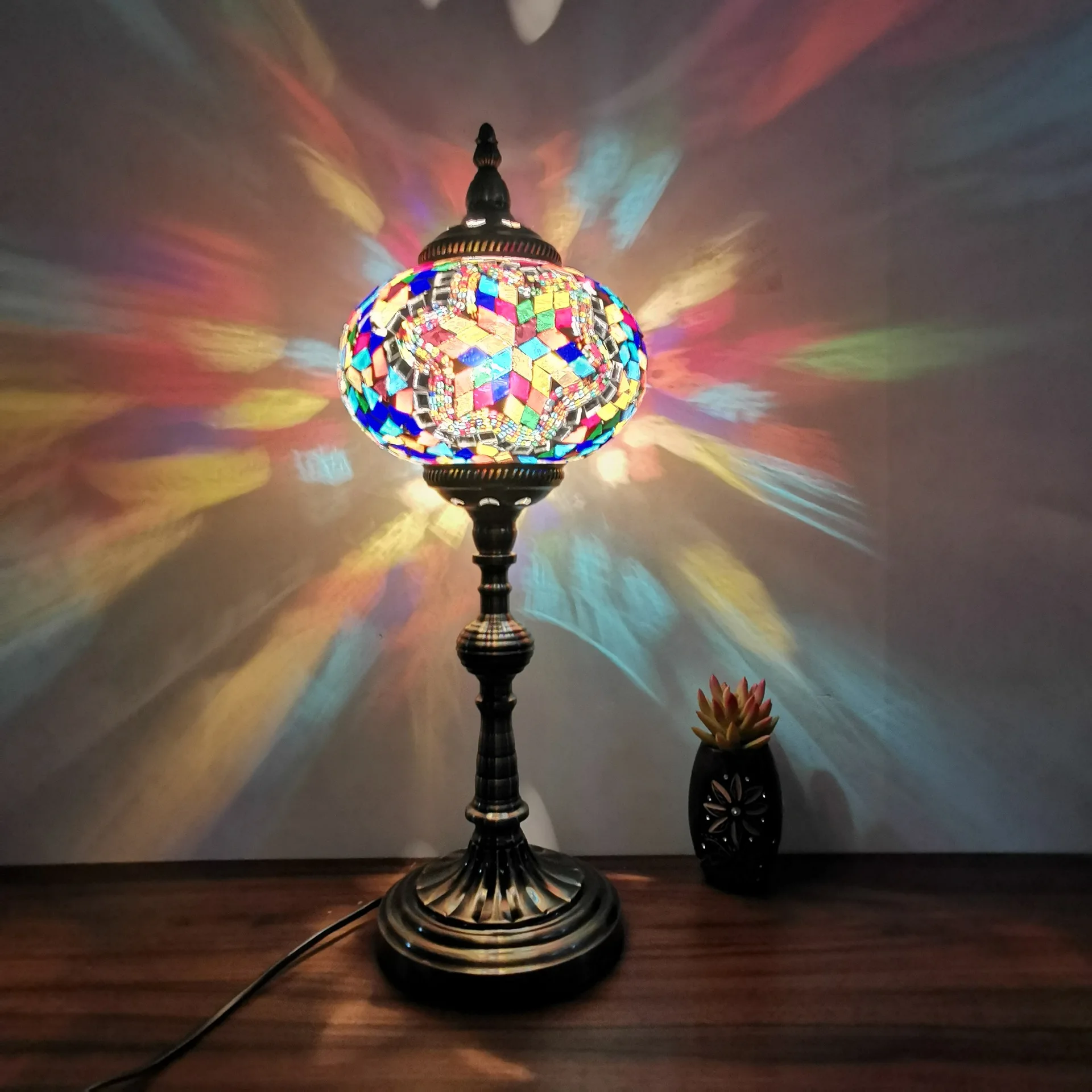 National Style Table Lamp Living Room Bedroom Western Food Bar Table Lamp Living Room Bedroom
