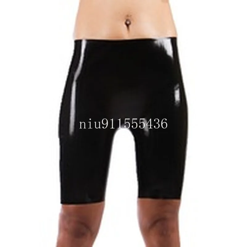 Male underwear handmade men latex rubber fetish shorts underwear men's latex boxer lingerie boxers shorts no zipper