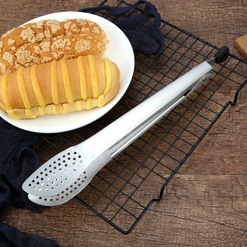 

Multi-functional 304 Stainless Steel Food Clip Kitchen Heat Resistant Anti-slip Extended Thickening Adjustable Bread shi wu jia