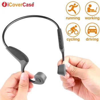 

5.0 Bone Conduction Headset Bluetooth Earphone Wireless Headphone With Mic For Samsung Galaxy M30 M20 A80 A70 A40 A9 A7 J7 J6 J4