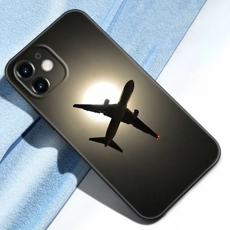 Aircraft Airplane Phone Case For Apple iPhone 13 12 Mini 11 Pro Max XR X XS MAX 6 6S 7 8 Plus 5 5S SE 2020 Black Cover Coque cases for iphone xr