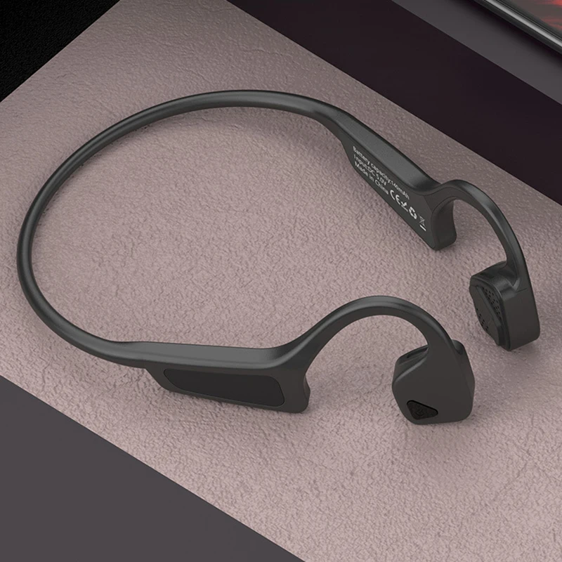 Black Technology Bone Conduction Bluetooth Earphones Ear Hook Wireless Headset Subwoofer Bilateral Stereo with Microphone Earbud