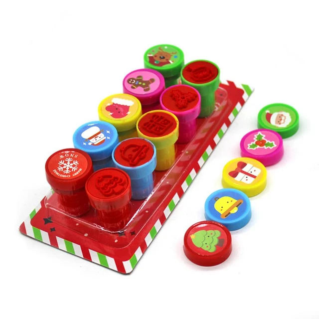 10pcs Assorted Stamps for Kids Self-ink Stamps Children Toy Stamps