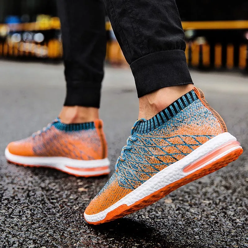 Tanie Męskie buty mieszkania obuwie męskie buty sportowe męskie oddychające Tenis buty mężczyźni gumowe męskie buty w stylu casual marka mężczyzna mody obuwie