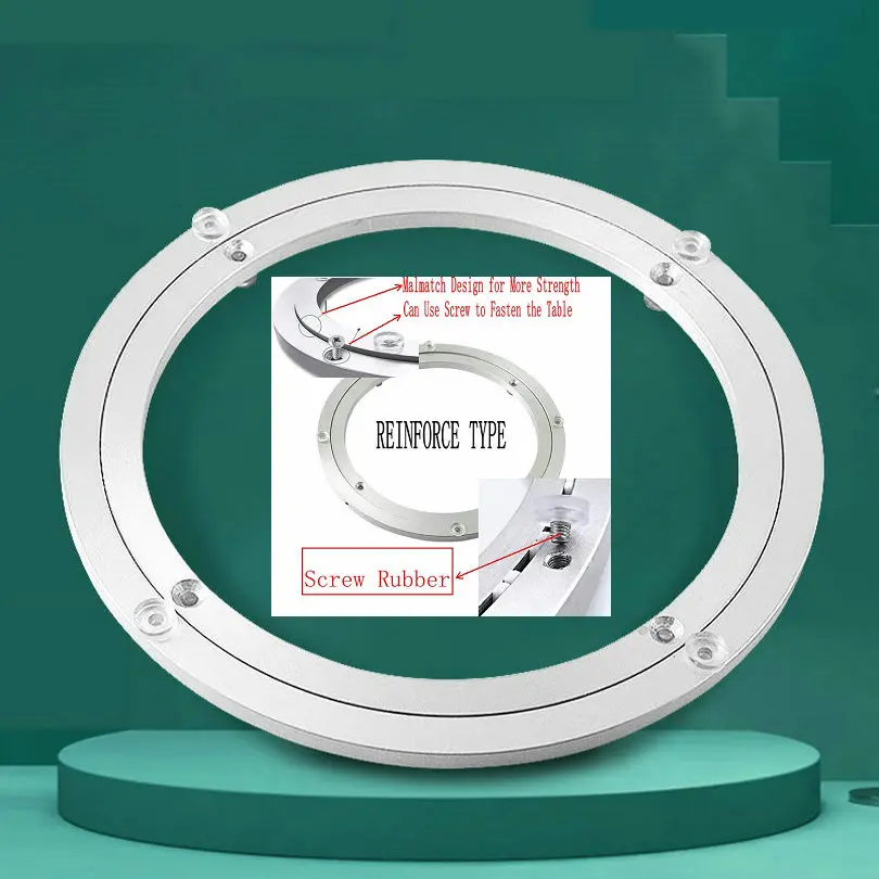 

HQ AA01 UPDATE MALMATCH Soft Rubber or Steel Screw Tips Aluminium Alloy Lazy Susan Turntable Kitchen Dining Table Swivel Plate