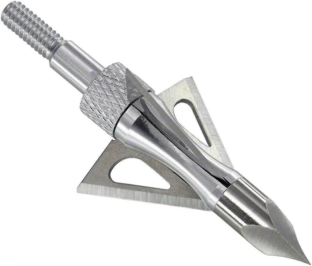 

Maifield Archery Broadheads 100 Grain Bowhunting Arrow Head 3 Fixed Blades 6 Pack for Small Game Crossbows and Compound Bow Arro