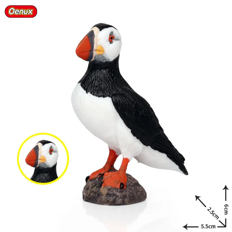 Детская сплошная модель диких животных модель птицы стиль Puffin TUCANO Garage комплект игрушка украшение