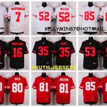 Stitiched, San Francisco s, Carlos Hyde, Hayne NaVorro Bowman Eric Reid Anquan Boldin, Монтана Патрик Willisfor youth, детский трикотаж