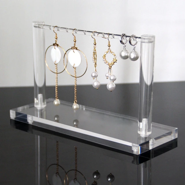 Acrylic earring holders stand for jewelry exhibitor bracelet necklace  holder jewelery organizer jewellery display case Hanging