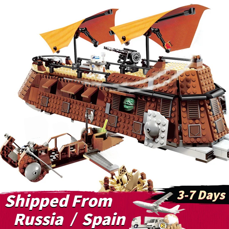 

Starwars Series Jabba's Sail Barge Han Solo Luke Skywalker DIY Model Compatible With Star Wars Figures Blocks Gift Toys For Kids