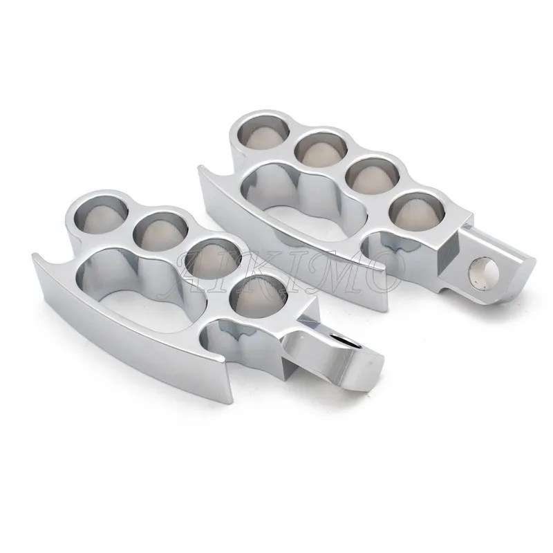 Argento Moto Flying Knuckle Controllo Pedane Pedane Pedane Personalizzato Pedale Per Harley Sportster Xl Dyna Softail V-Rod