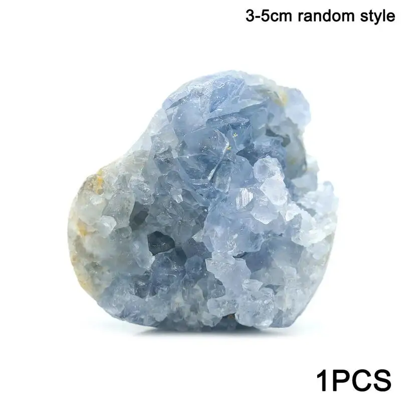 

Natural Blue Celestite Crystal Quartz Cluster Geode Specimen Home Decor Random Dlivery Original Teaching Specimen Mineral
