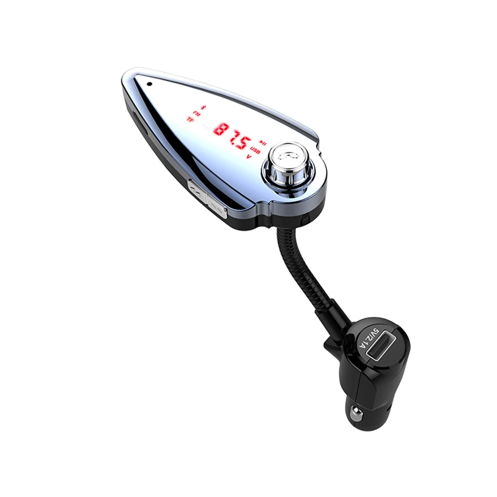 T6S автомобиля громкой связи Bluetooth автомобильный набор, свободные руки, Беспроводной FM передатчик MP3 плеер 5V 2.1A зарядных порта USB для автомобиля Зарядное устройство мобильный A2DP Встроенный микрофон