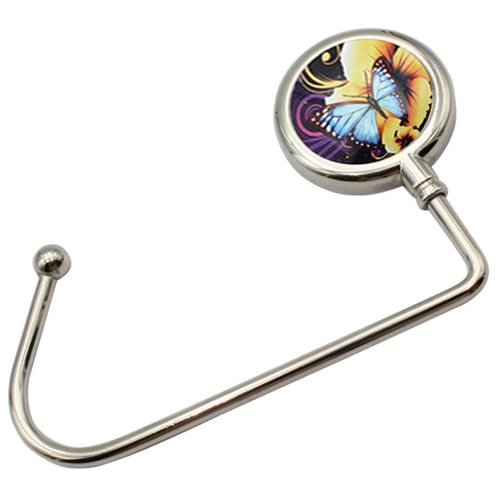 

Hanger Hand Bag Gift Accessories Mini Holder Straight Convenient Non Slip Pad Table Portable Purse Hook Zinc Alloy Round