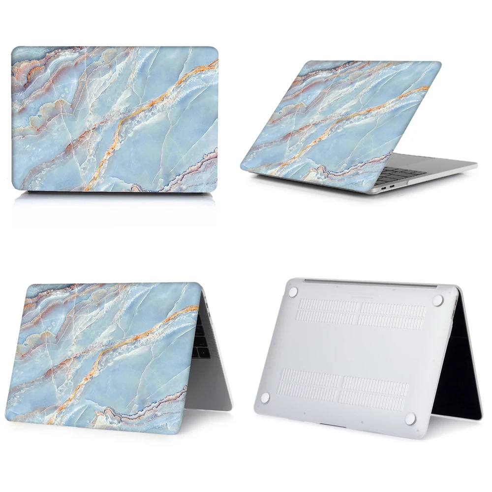Мраморный чехол для ноутбука Macbook Touch ID Air 13 A1932 Pro retina 12 13 15 A2159 Новая сенсорная панель для Macbook Air 13+ крышка клавиатуры - Цвет: 011