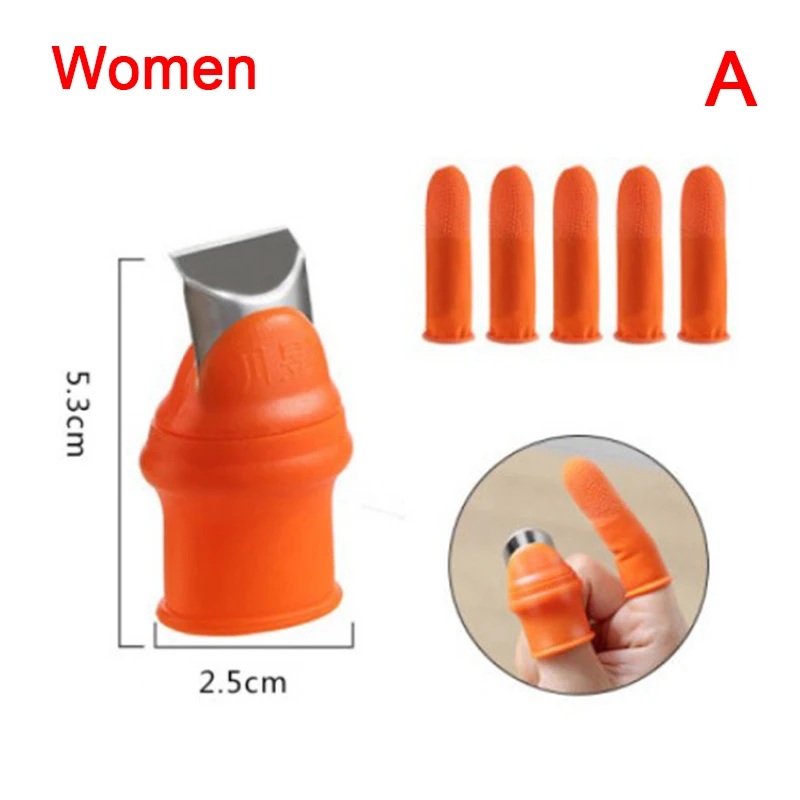 Finger Protector Silicone Thumb Knife Protector Gears Cutting Vegetable Harvesting Knife Pinching Plant Blade Scissors Gloves 