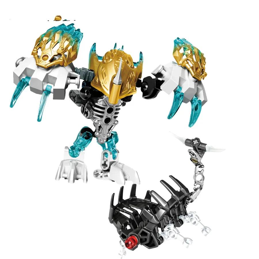 BIONICLE 6 шт./партия джунгли камень вода земля лед огонь фигура строительный блок игрушки для мальчика совместимы все бренды BIONICLE