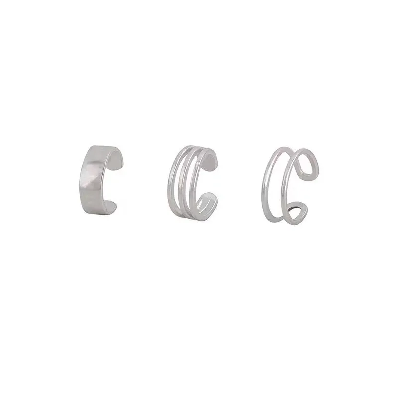 3 pcs Ear Cuffs Clip Earrings for Women No Piercing