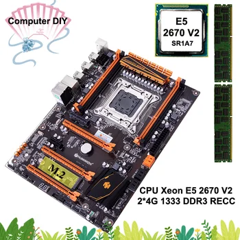 شراءHUANANZHI Deluxe X79 اللوحة الأم مع زينون E5 2670 V2 وحدة المعالجة المركزية و 8G(2*4G) DDR3 RECC RAM كل يتم اختبارها قبل الشحن