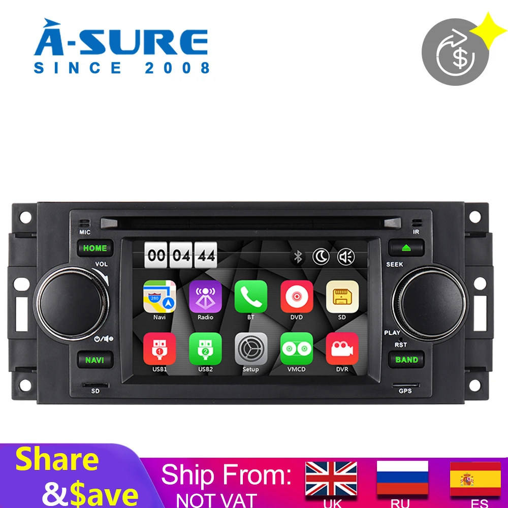A-sure Автомобильный мультимедийный плеер 5 дюймов Авто Радио Стерео DVD GPS Навигация