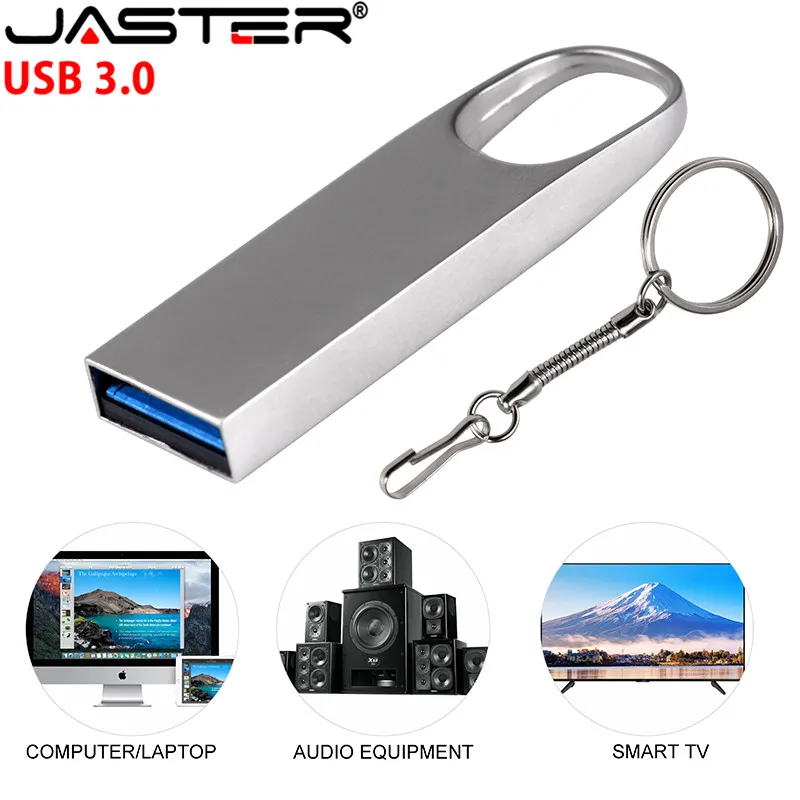 JASTER USB 3,0 металлический USB флеш-накопитель 64 ГБ 32 ГБ 16 ГБ 8 ГБ 4 ГБ USB флешка металлическая ручка-накопитель реальная емкость(более 10 шт. бесплатный логотип