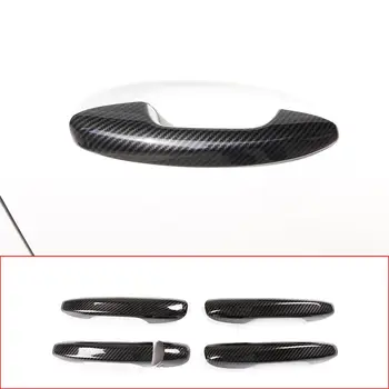 

For Mercedes Benz A C E GLC Class W205 W213 W177 X253 2015-20 ABS Carbon Fiber Door Handle Cover Trim Exterior Car Accessories