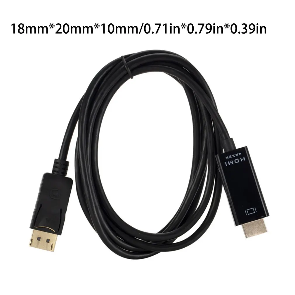 1,8 метров Displayport Кабель DP-HDMI адаптер 1080P 4K разрешение высокоскоростной длинный кабель конвертер шнур