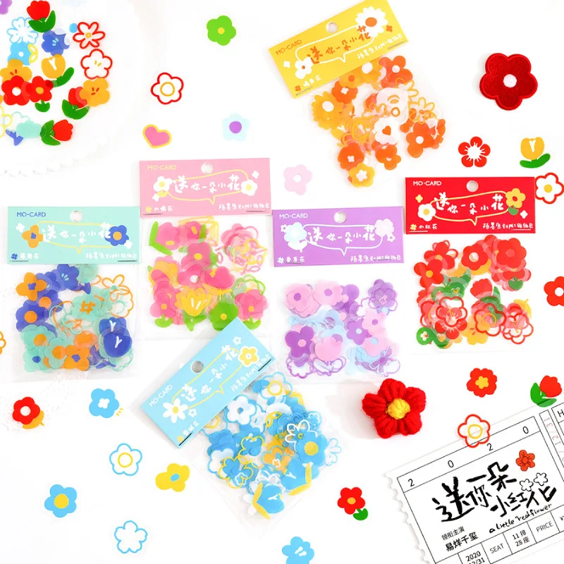 40 Pcs Send you a small flower series Decorative Stickers Scrapbooking diy Stick Label Diary Stationery Album Journal Stickers