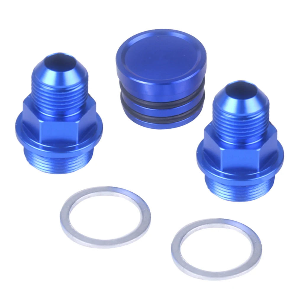 Aluminum Honda B Series B16 B18V Block Plug Catch Can Breather Fittings Blue | Автомобили и мотоциклы