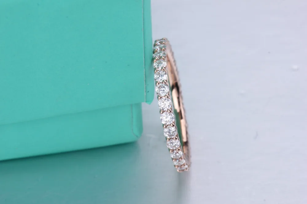 Обручальное кольцо Starsgem, 18K DEF, 2 мм, Муассанит, элегантное обручальное кольцо, дизайн, лучшая цена, подарок для женщин