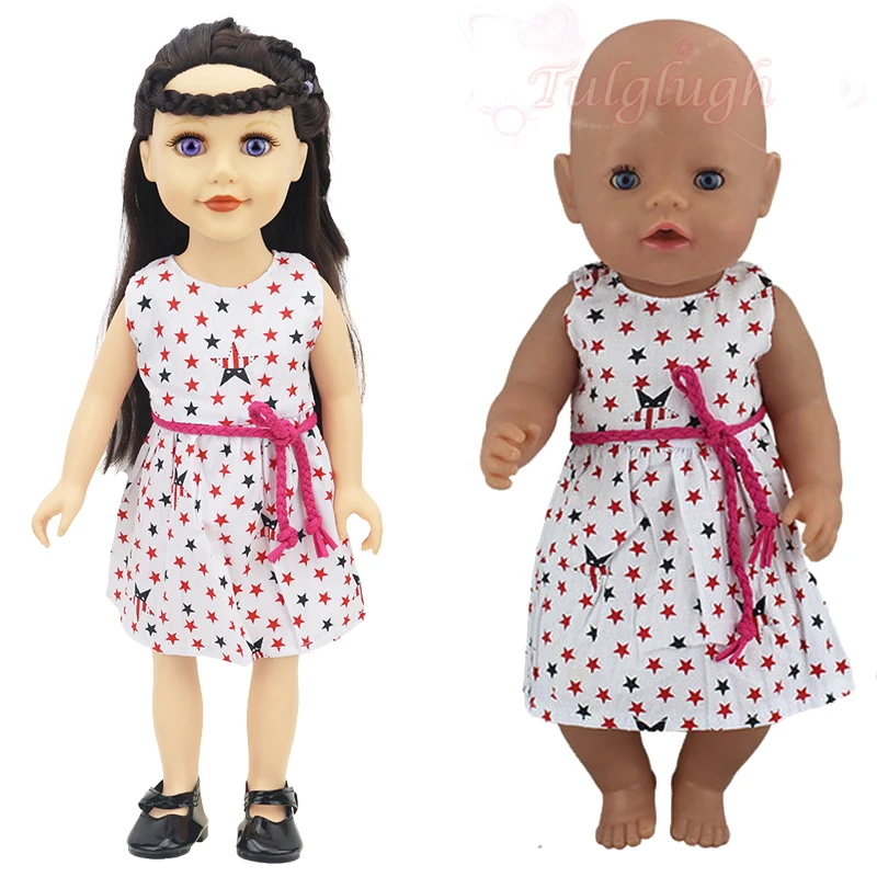 Популярное платье со звездами одежда для 18-дюймовой американской куклы и 43 см