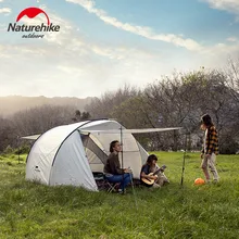Naturehike облако интерес 3 человек палатка одна комната и один зал большой семейный тент 2 двери Открытый Палатка