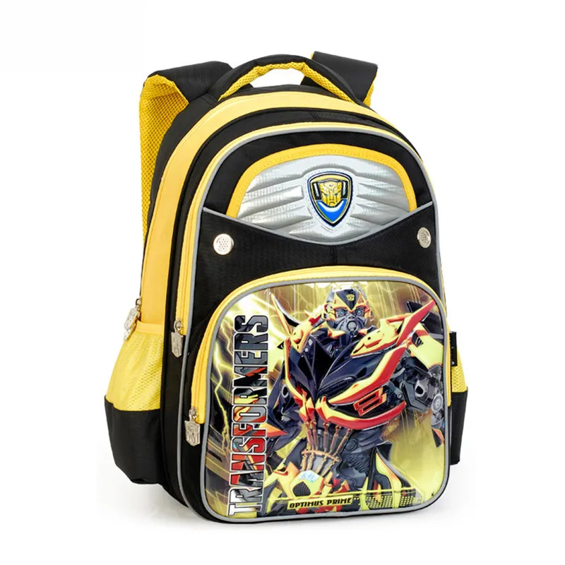 TRANSFORMERS New Children's SchoolBag Anime Cartoon Children's Schoolbag Waterproof Large Capacity Correction SchoolBag