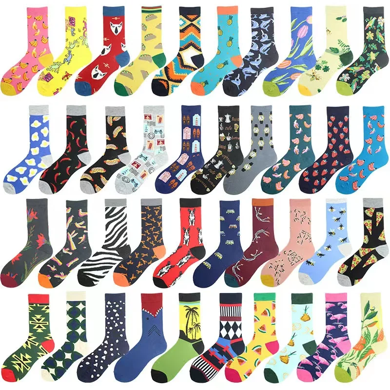 Fashion Cotton Men Socks Breathable All Seasons Socks Comfortable Socks