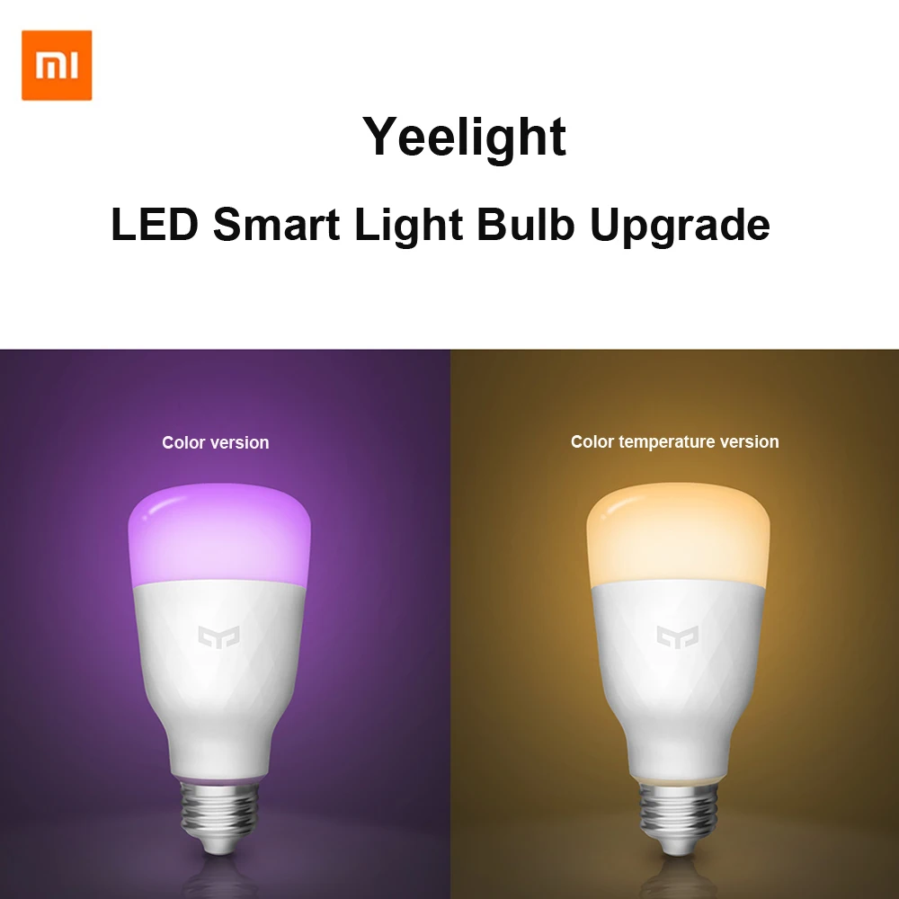 Английская версия для спортивной камеры Xiao mi Yeelight Смарт светодиодный лампы Красочный 800 люмен 10 Вт E27 лимон умная лампа для mi Home приложение белый параметр/RGB