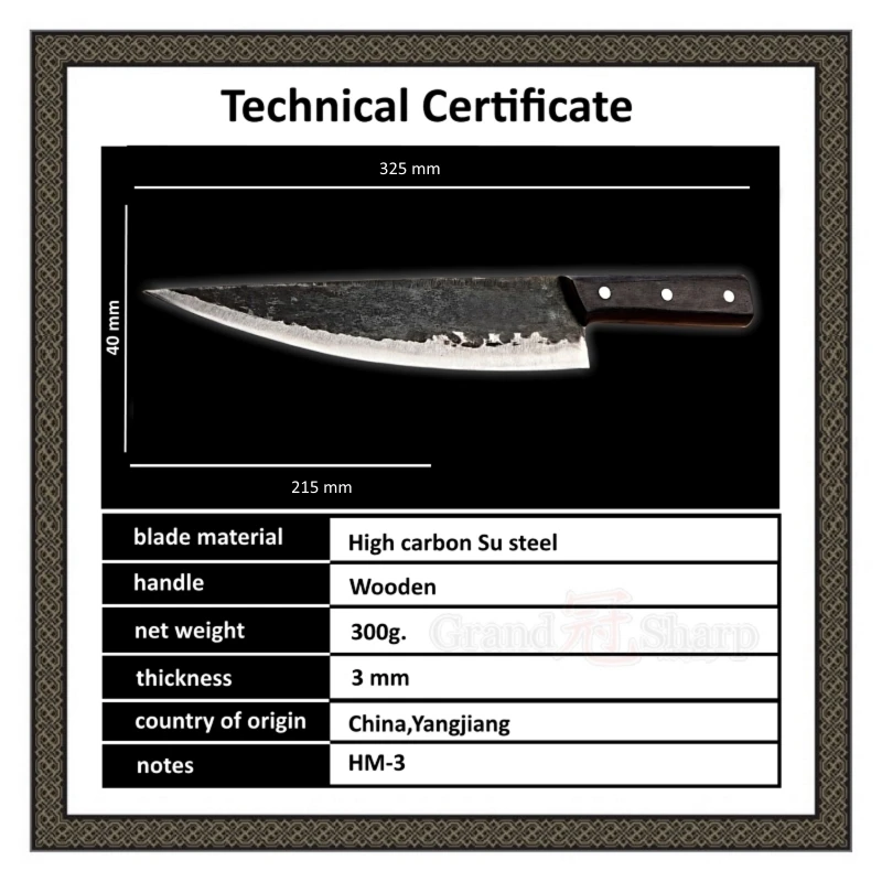 8.5 Inch Handmade Chinese Chef Knife Clad Forged Steel Boning Slicing Butcher Kitchen Knives Kitchen Tools Professional