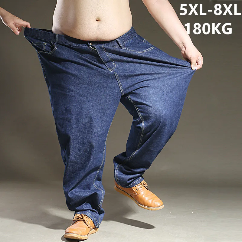 Big Size Blue Jeans Men 5XL 6XL 7XL 8XL Black Extra Large Oversize Mens Elastic stretch Denim Trousers Male Jean Brand Pants Big Size Blue Jeans Men 5XL 6XL 7XL 8XL Black Extra Large Oversize Mens Elastic stretch Denim Trousers Male Jean Brand Pants