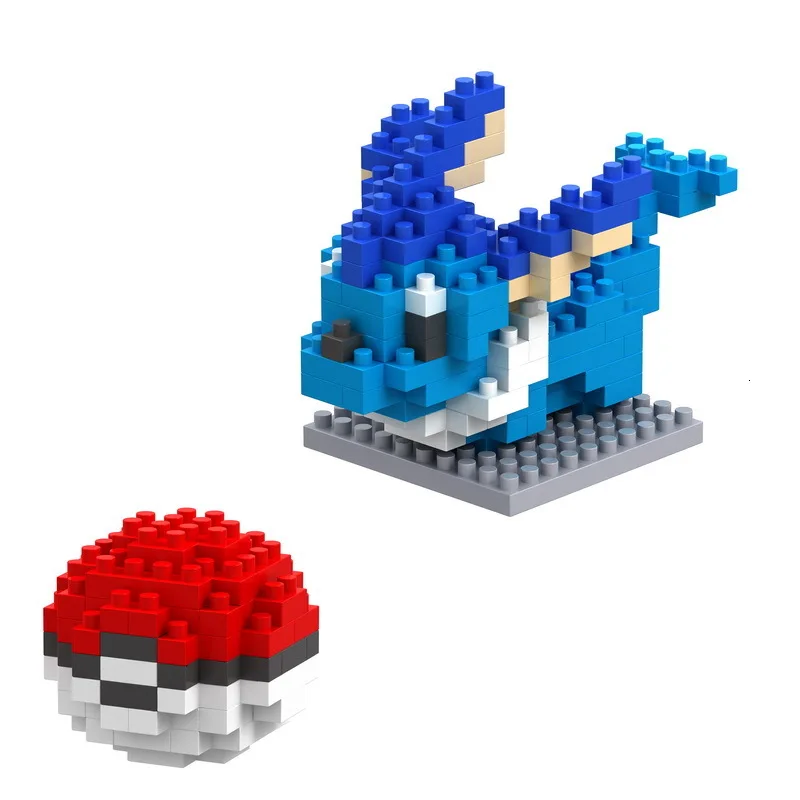 8061A-NO BOX 20 стилей Pokemons блоки забавные игрушки-головоломки для детей Пикачу алмазные частицы - Цвет: 8061A-NO BOX