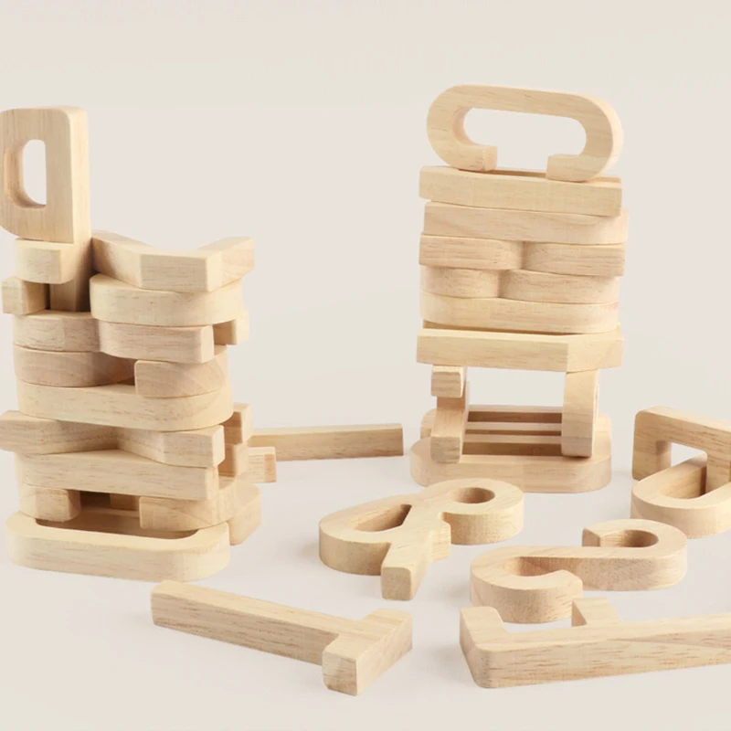 Цифровые деревянные строительные блоки с буквами Детские магнитные игрушки для