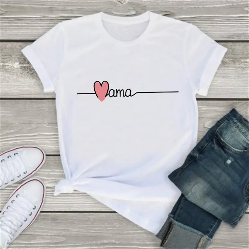 Hararuku с надписью MAMA футболка для женщин коротким рукавом Ulzzang принтом Мама Жизнь