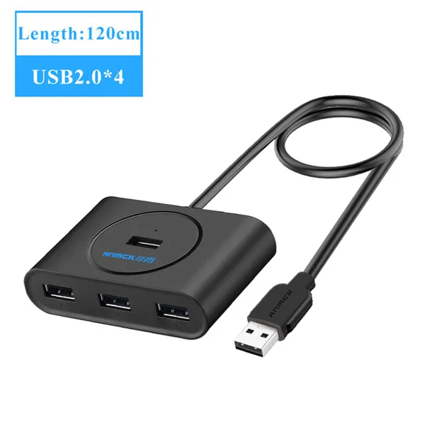 1.2m-USB 2.0 Anmck usb-хаб USB 3,0 USB C концентратор для MacBook Pro поверхностный концентратор USB Type C USB 2,0 адаптер с Micro USB для компьютера USB разветвитель - Цвет: 1.2m-USB 2.0