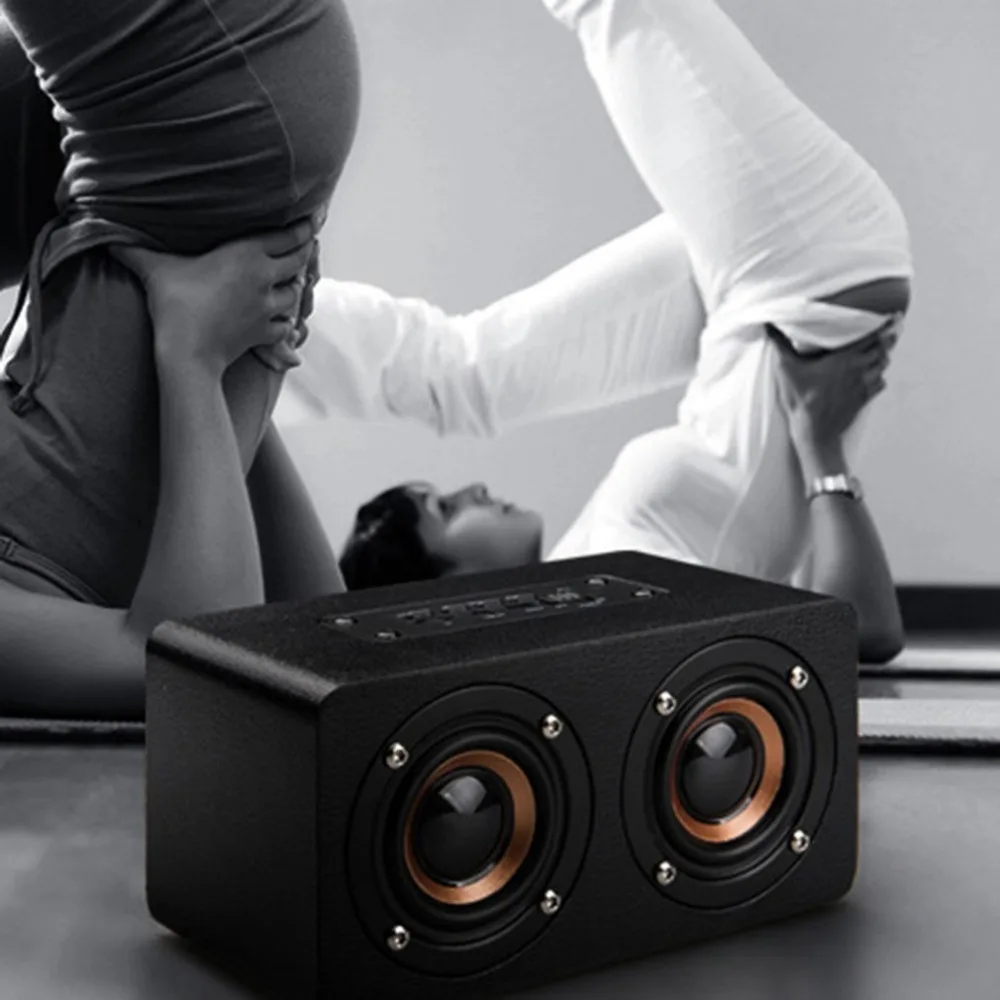 Деревянный беспроводной Bluetooth динамик Портативный hifi шок бас динамик аудио Саундбар сабвуфер звуковая панель